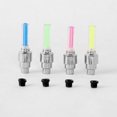 발광 타이어 포인트 휠 시인성 장식등 4p 야간 밸브캡 컬러 액세서리 형광, 1개, 상세페이지 참조