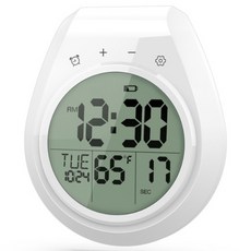 다이나토리 욕실 방수 디지털 시계, 화이트