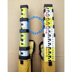 南台測繪 5米箱尺 (方扣款) 伸縮式箱尺 5M 塔尺 測量尺 標示尺 經緯儀/水準儀/水平儀專用, 1個, 5米方扣箱尺+水平氣泡*1