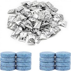 100개 차량 앞유리 세척제 정제 와이퍼 액 농축 세제 정제 유리 클리너 고체 발포 유리실내 주방 청소용