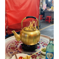 양은 주전자 레트로 막걸리주전자 캠핑 업소용 포장마차 감성 주전자오뎅탕 늘그대, 1개, 황색, 4L