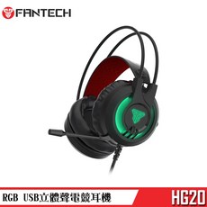 FANTECH HG20 RGB USB 立體聲 電競耳機 - 耳罩式耳機麥克風