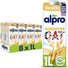 Alpro 알프로 영국산 귀리음료 롱라이프 드링크 락토스프리 1L 8개