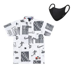 NIKE F.C DRI-FIT圖案印花短袖襯衫+口罩