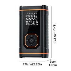 자동차 타이어 공기 펌프 휴대용 디지털 디스플레이 컴프레서 차량용 오토바이 자전거 주입기, 1. Black, 1개