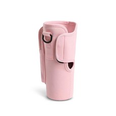 冰霸杯手提袋，加厚潛水布料保溫杯套，附拉鍊收納袋，可調節肩背帶，多色可選, 櫻花粉