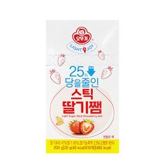 오뚜기 저당 건강한시품 프리미엄 아임스틱 가볍당 딸기쨈 식빵궁합 탕비실필수 200g, 1박스