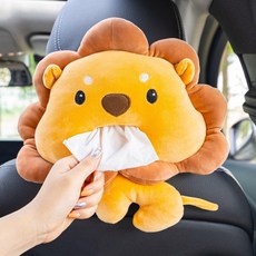 써니글로벌 차량용휴지케이스 차량용 케이스 휴대용, 1개, 리틀라이언 티슈 박스