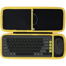 Lebakort 로지텍 POP 아이콘 콤보 키보드 및 마우스 콤보와 호환되는 보관 케이스 (그래파이트 케이스), 그래파이트 케이스