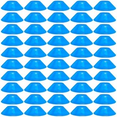 Wlilupah 스포츠용 미니 축구 콘 25개 민첩성 디스크 콘 축구 훈련 민첩성 훈련 스포츠 축구 농구 농구 훈련 레드), 25, 블루