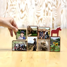 친환경 나무 납골당 추모액자 미니 봉안당 꾸미기 영구보존 위패 사진제작 포함, 멀바우, A.정사각(4.5x4.5cm)