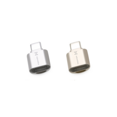 C타입 전용 USB3.1 카드리더기 OTG TF카드 마이크로SD 메모리 최대 2TB 스마트폰 태블릿 노트북 디카 차량용 블랙박스 영상확인 2개 세트, 실버+골드, 1개