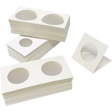 혼베이 150PCS 골판지 동전 홀더 코인 수집 보관 용품용 종이 화폐 뒤집기 3 사이즈 2인치 x