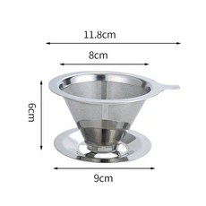 이중망 커피필터 드리퍼 304스텐 포함 커피필터, 소형, 1개, 1ml