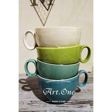 鄉村風陶疊杯花器 杯子造型陶瓷花瓶 創意家居裝飾品
