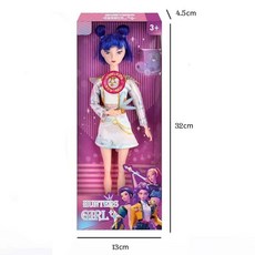 틴다샵 헌트릭스인형 케이팝데몬헌터스 케데헌 굿즈, 봉투 포장, 1개, 11인치 무기 포함 화이트 헤어 조이