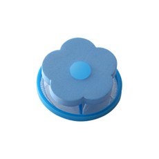 好買先生 洗衣機清潔網 濾毛器 過濾網袋 漂浮物除毛器 梅花形洗護球洗衣球 洗衣機過濾網 漂浮濾毛器, 藍色, 1個