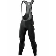 Qualidyne 포켓이 있는 남성용 사이클링 빕 팬츠 4D 패딩 바이크 빕 타이즈 롱 레깅스 발목 지퍼 포함 로드 및 MTB용 블랙1. S 163053