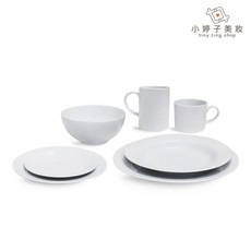 Crate&Barrel 時尚白瓷七件餐具組 - 優雅餐桌 精緻生活, 1個