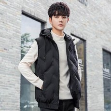 羽絨衣馬甲背心男生秋冬季飛行夾克鋪棉加絨加厚保暖休閒無袖坎肩外穿上衣雙面穿連帽外套商務休閒工裝馬甲背心外套