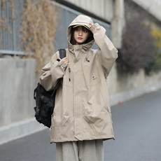 남녀공용 점퍼 아웃도어 등산 집업 오버핏 후드 바람막이 등산복 가을