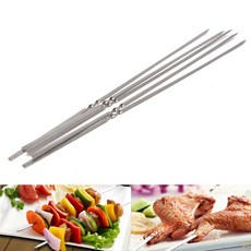 369Living 캠핑 스텐 바베큐 꼬치 꼬지 꼬챙이, 스테인레스, 1개