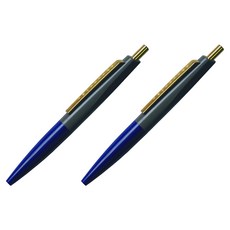 안테릭 미니 유성 볼펜 0.5mm BP10, 코코아 그레이 + 네이비 블루, 2개