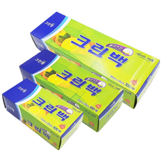 크린랲 크린랩 뽑아쓰는 크린백 100매 3SET(17cm x 25cm+25cm x 35cm+30cm x 45cm), 혼합, 1세트, 3개