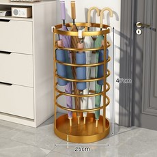 台灣出貨長款雨傘收納架 進門放傘神器 家用門口大容量瀝水傘架, 金色【A款長短傘】, 1個