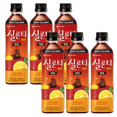 롯데칠성 실론티 레몬 제로 PET, 500ml, 6개