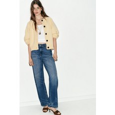 ZARA 벌룬 슬리브 니트 재킷 - 노랑 6771/014/323