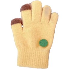 萱寶媽咪baby童裝館 韓版兒童秋冬保暖手套 男童自發熱鈕扣五指手套 女童冬季針織防寒手套