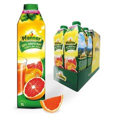 Pfanner 핑크 자몽 주스 1L x 8개 100% 자몽 오스트리아 직구