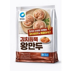 청정원 더 맛있는 김치듬뿍왕만두 가정간편식 만두요리, 1개, 770g