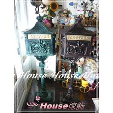 *︵House傢飾︵*落地式歐式鑄鋁騎士信箱(附鎖), 古銅色, 1個, 古銅色