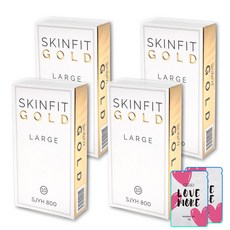 스킨핏 골드 라지 일반형 콘돔, 4개, 10개입