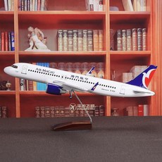 飛機模型 帶輪子帶燈仿真飛機模型1:80澳門航空A320民航客機禮品收藏擺件 航模客機 仿真原型機 航空模型, 1個, 標配版（帶輪子不帶燈）