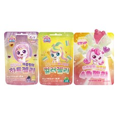 캐치티니핑 젤리 3종, 1세트, 142g, 아름(하트)+뽀니(컬러)+하츄4D