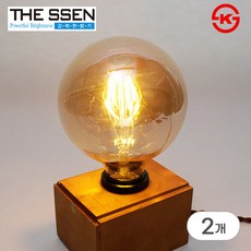 더쎈 LED 에디슨전구 빅볼 G125 4W 세트, 2개, 전구색