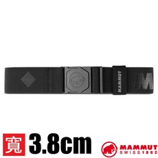 Mammut Alpine Belt 無段調節腰帶 寬3.8cm, 黑, 1個