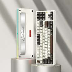 [국내정품] PMO Aurora80 기계식 키보드 오로라80 풀 알루미늄 키보드, 화이트/PVD/PP/Kailh 월신축, AURORA80 Pro (상옵)