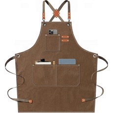 리브하움 16온스 길이조절 방수 앞치마, 1개, 더스티 베이지