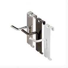 1인치 그리드월 후크 그리드 패널 디스플레이 걸이 - 검은색 10팩, 10 Pack, 1"