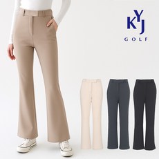 [김영주골프] 봄가을 뒷밴딩 부츠컷 슬랙스 여성 골프 바지 2기장 DPFLSL28