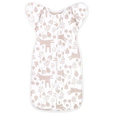 ANYEDDE 아기 과도기 포대기 수면 주머니 - 탈착식 커프스 팔걸이 디자인이 있는 신생아 포대기 전환 가방 무료 착용 가능한 담요 핑크 & 래빗 (3-6개월)104063, Cute & Bear