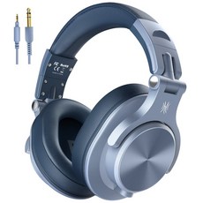 OneOdio A71 모니터링 DJ 헤드폰 전자피아노 헤드폰 고음질 극강 편안함 접이식 깔끔한 베이스 소음차단 헤드폰, 블루