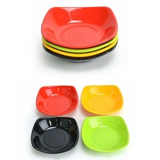 멜라민 앞접시 반찬접시 반찬그릇 15.2cm 16호 빨강 ang+088YK