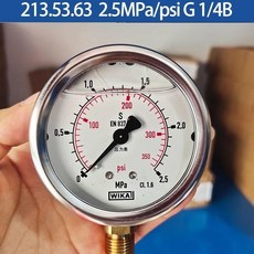 wika威卡壓力錶 德國進口軸嚮徑嚮液壓錶 耐震不銹鋼測壓錶 EN837-1 水壓錶 氣壓錶, 2.5MPa/360psi, 1個