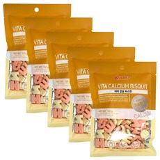 애니펫 강아지 비타 칼슘 비스켓, 우유맛, 100g, 5개