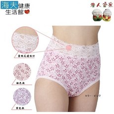 【LZ 海夫】B.W 櫻花紋 漏尿 日本製 吸收內褲(粉 紫), 1個, LL